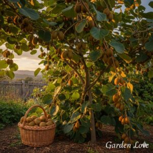 pom fructifer de kiwi, planta matura cu fructe mari, in pom Garden Love