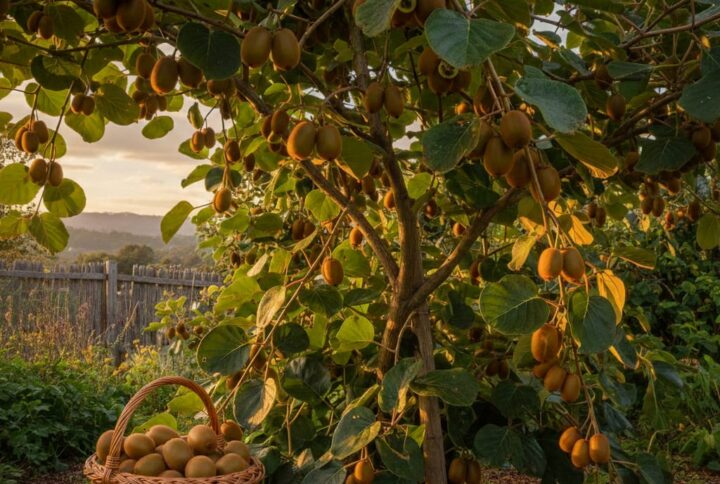 pom fructifer de kiwi, planta matura cu fructe mari, in pom Garden Love