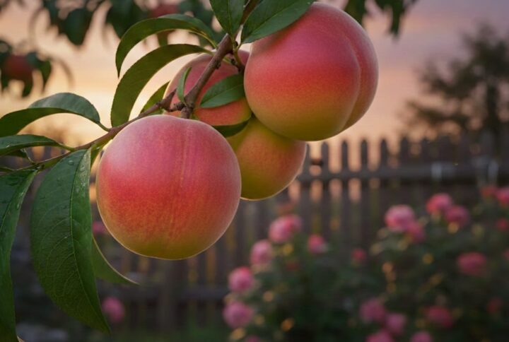 Pomi fructiferi Garden Love, nectarin la maturitate cu fructe coapte, proaspete