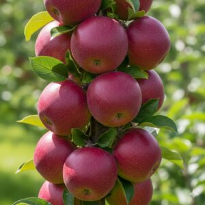 Măr Columnar Sensation cu fructe roșii, ideal pentru terase și ghivece mari