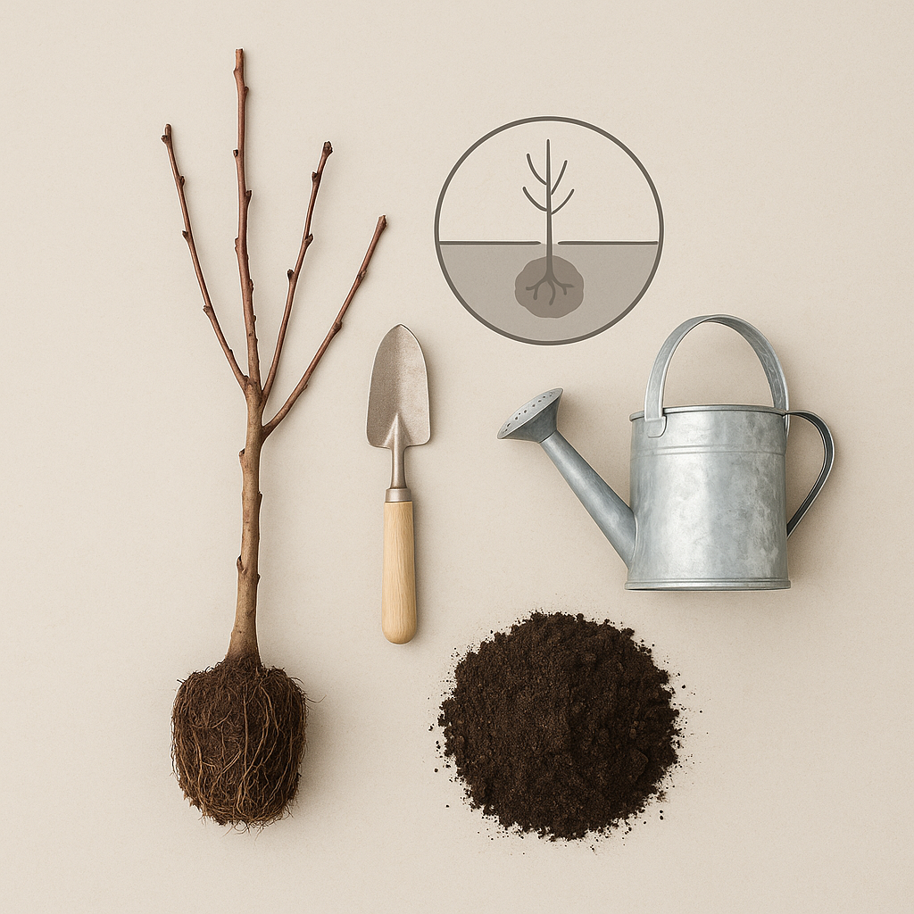 plantarea prunilor la rădăcină împachetată – ghid pas cu pas