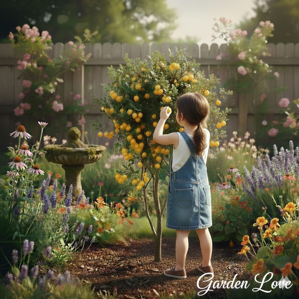 agris galben pomisor cu fetita