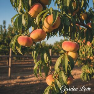 Pom fructifer, piersic plat paraguay, cu fructe coapte, de la Garden Love.
