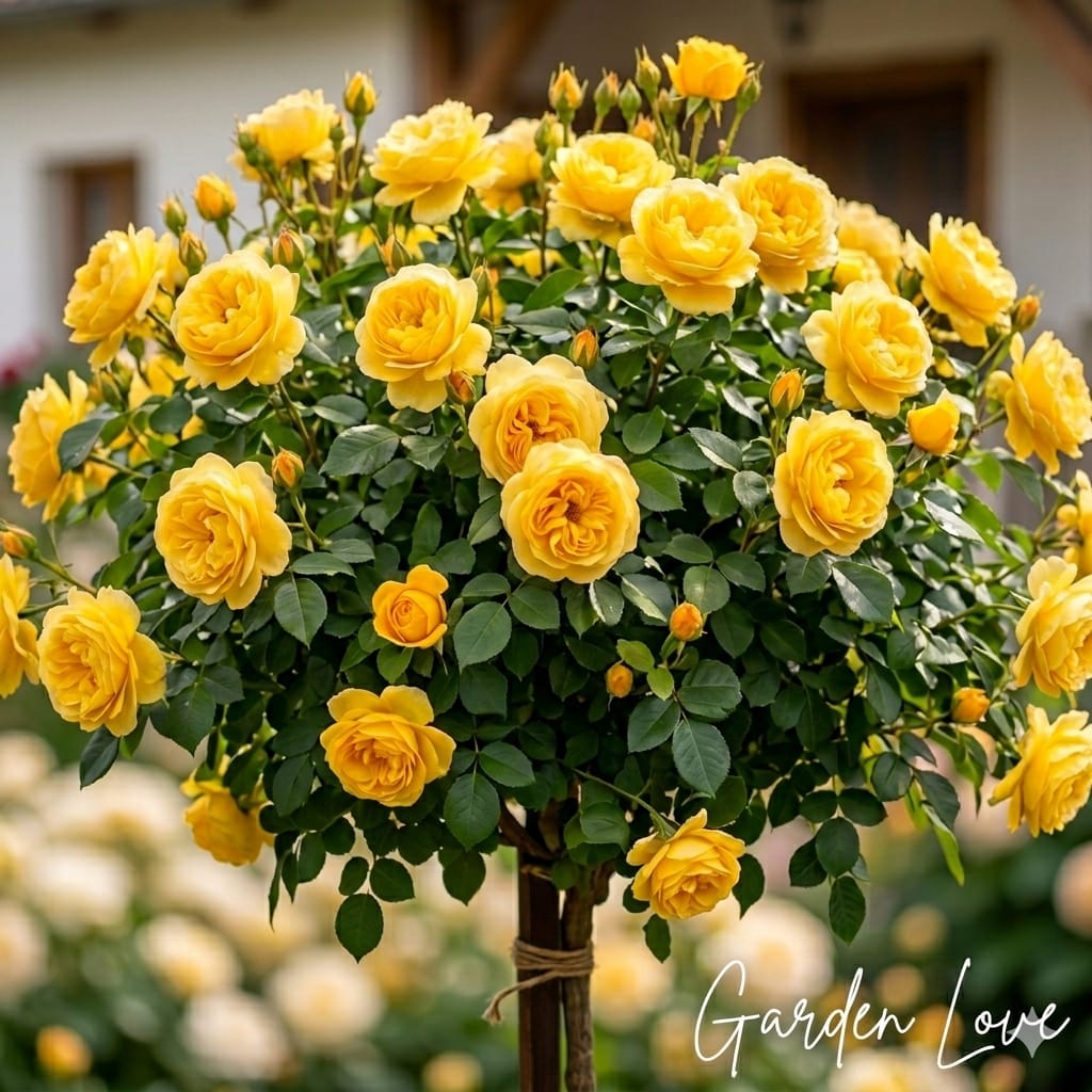 trandafir pomisor galben