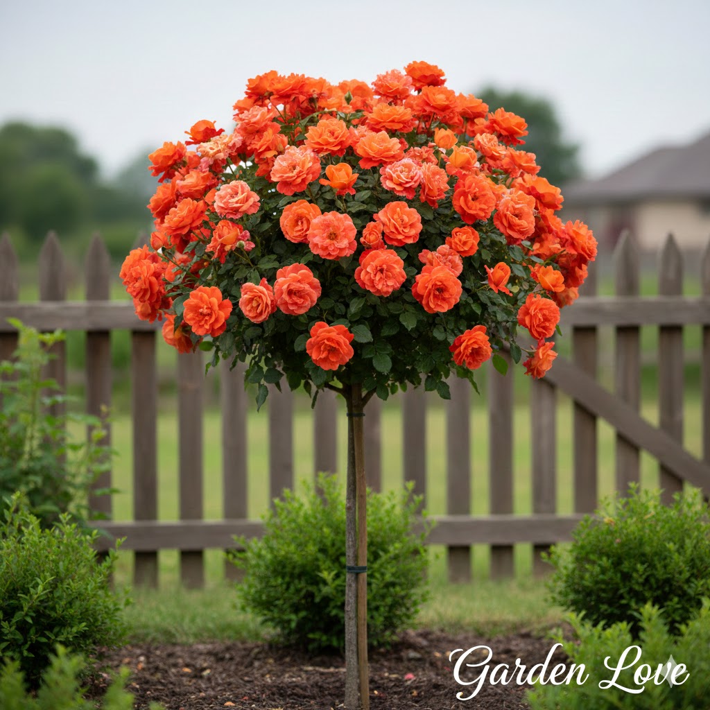 trandafir pomisor portocaliu