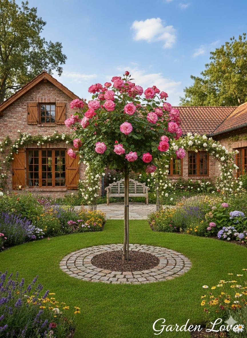 trandafir pomisor roz bicolor