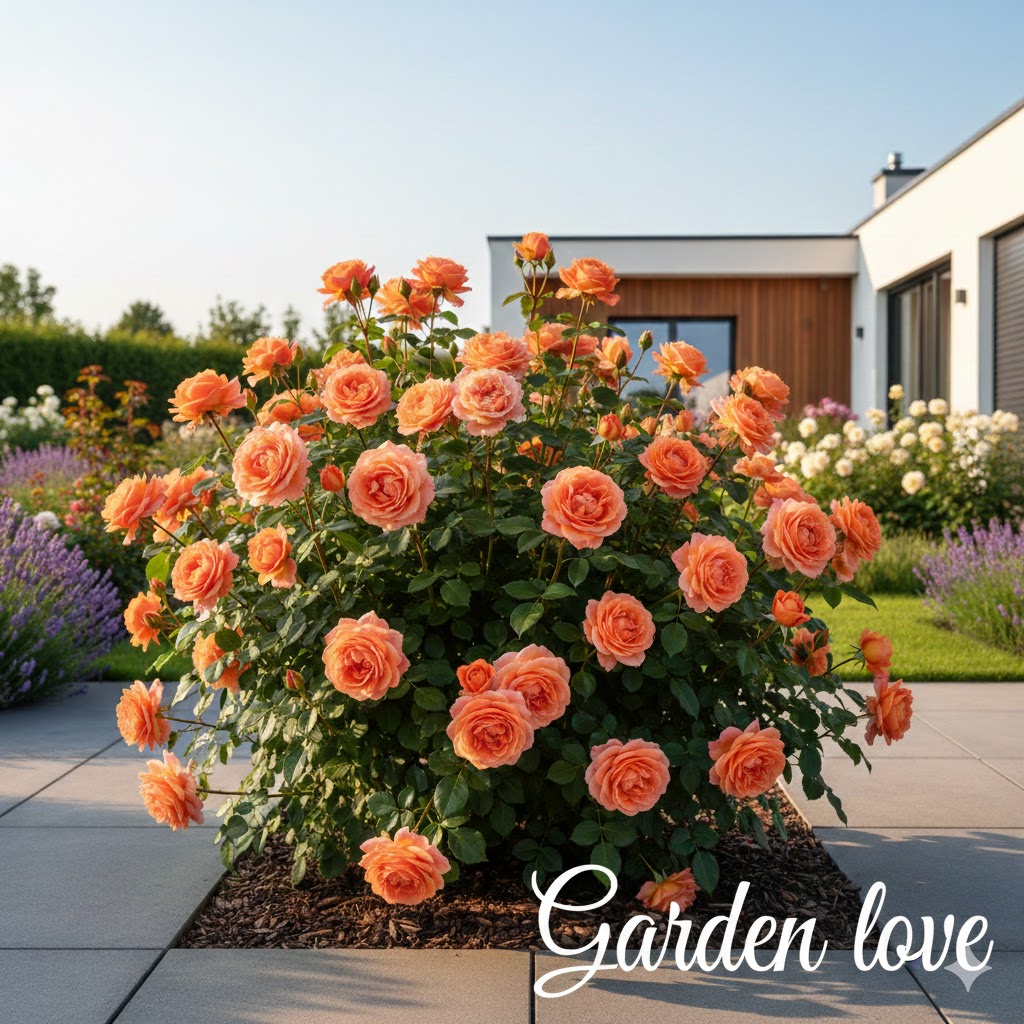 trandafir portocali tufa