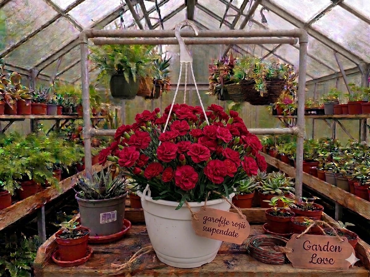 GAROFITE ROSII SUSPENDATE