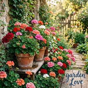 Muscate inflorite spectaculos, pe o terasa,, suspendate si asezate