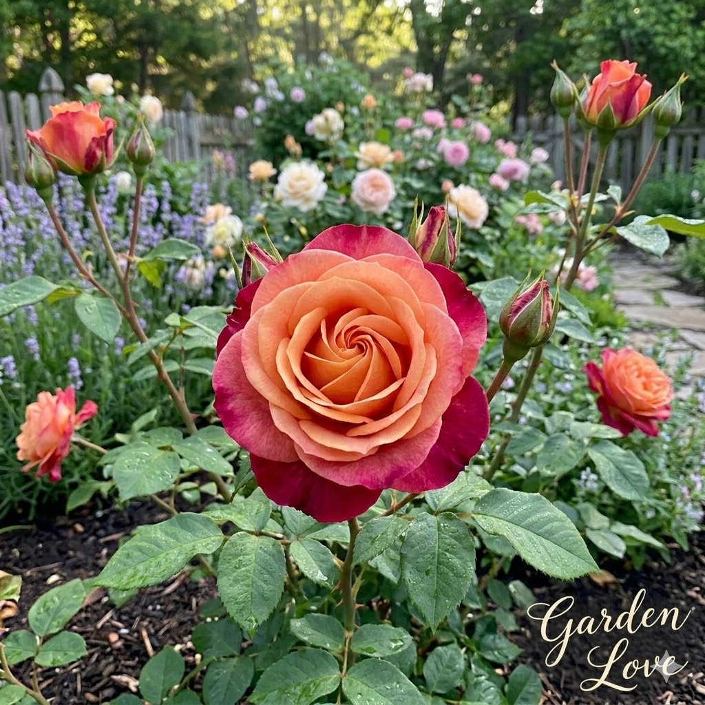 chery brandy, trandafir pentru rond si gradina