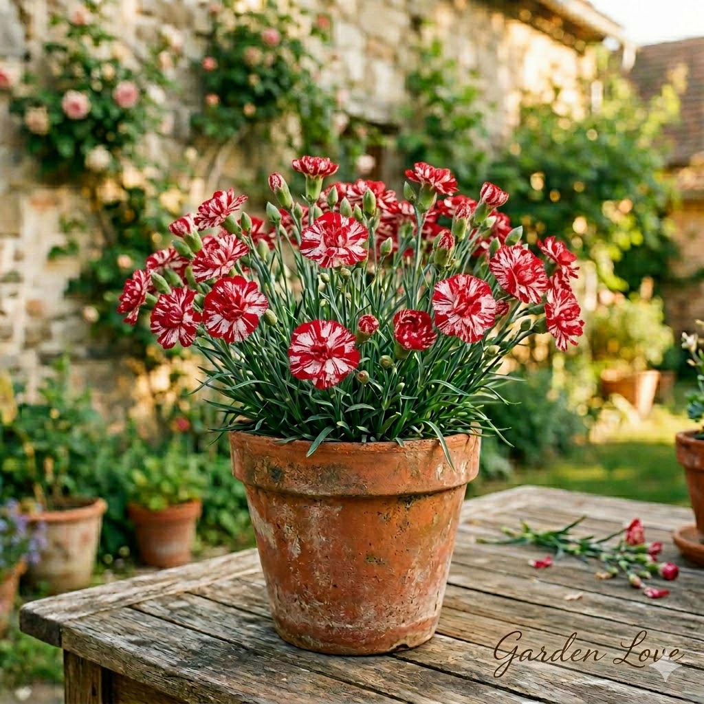 garofite satirate la ghiveci