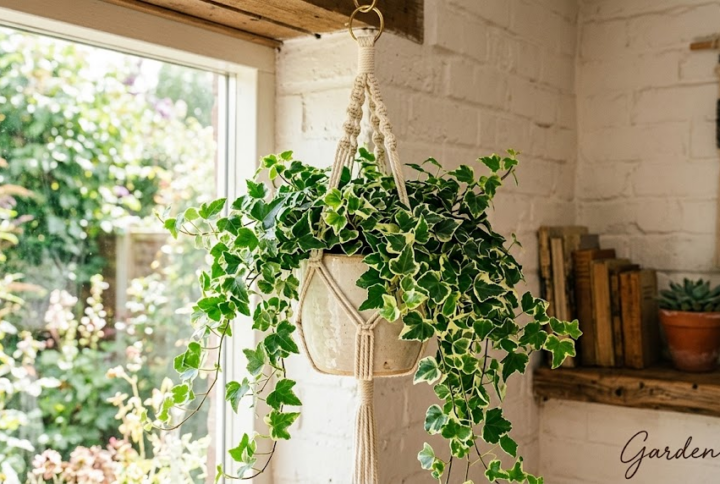 Iedera decorativa in ghiveci suspendat