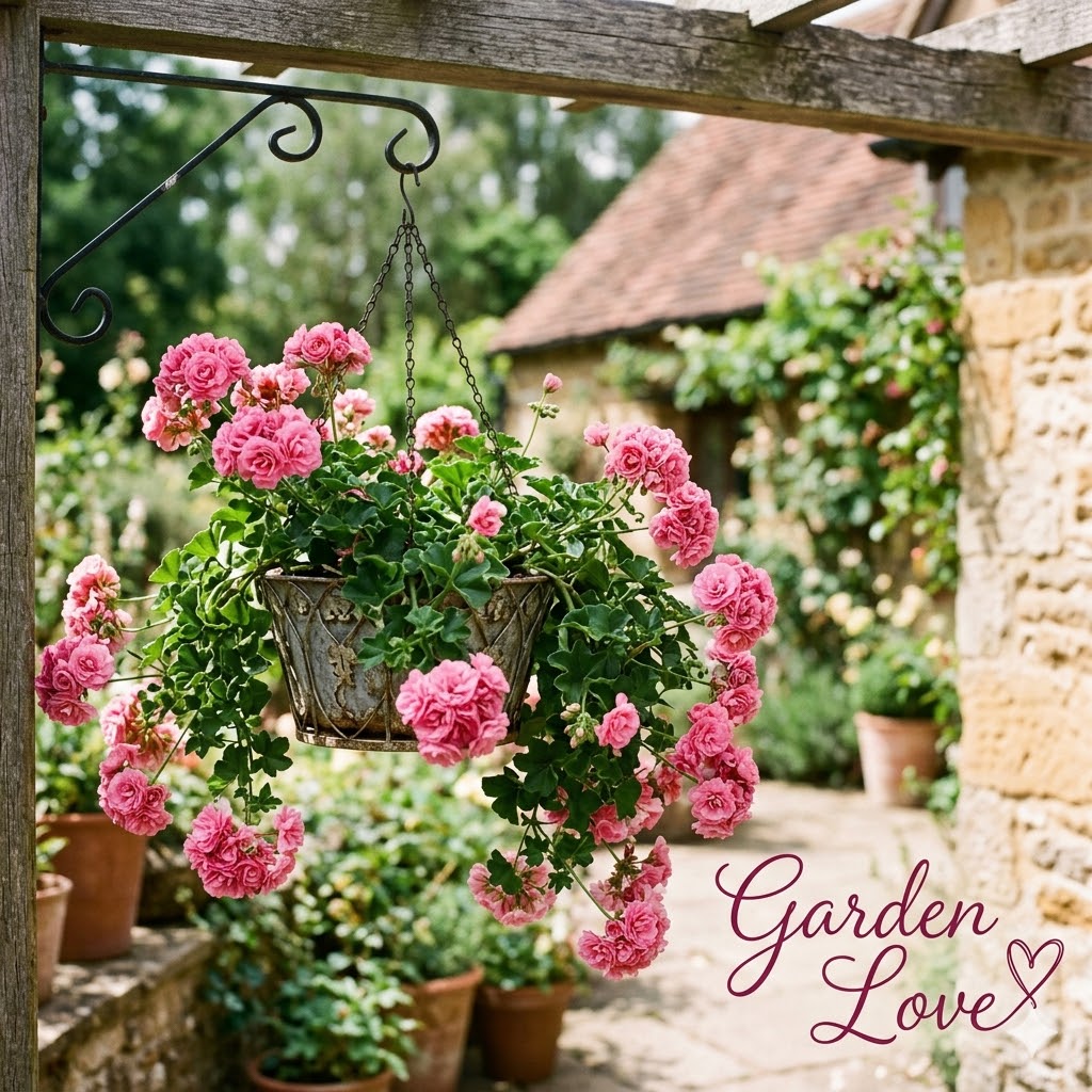 muscata trandafir suspendata