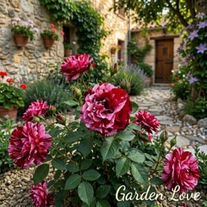 Trandafie new imagine, in curtea unei case, inflorit spectaculos