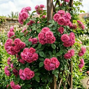 trandafir semiurcator roz