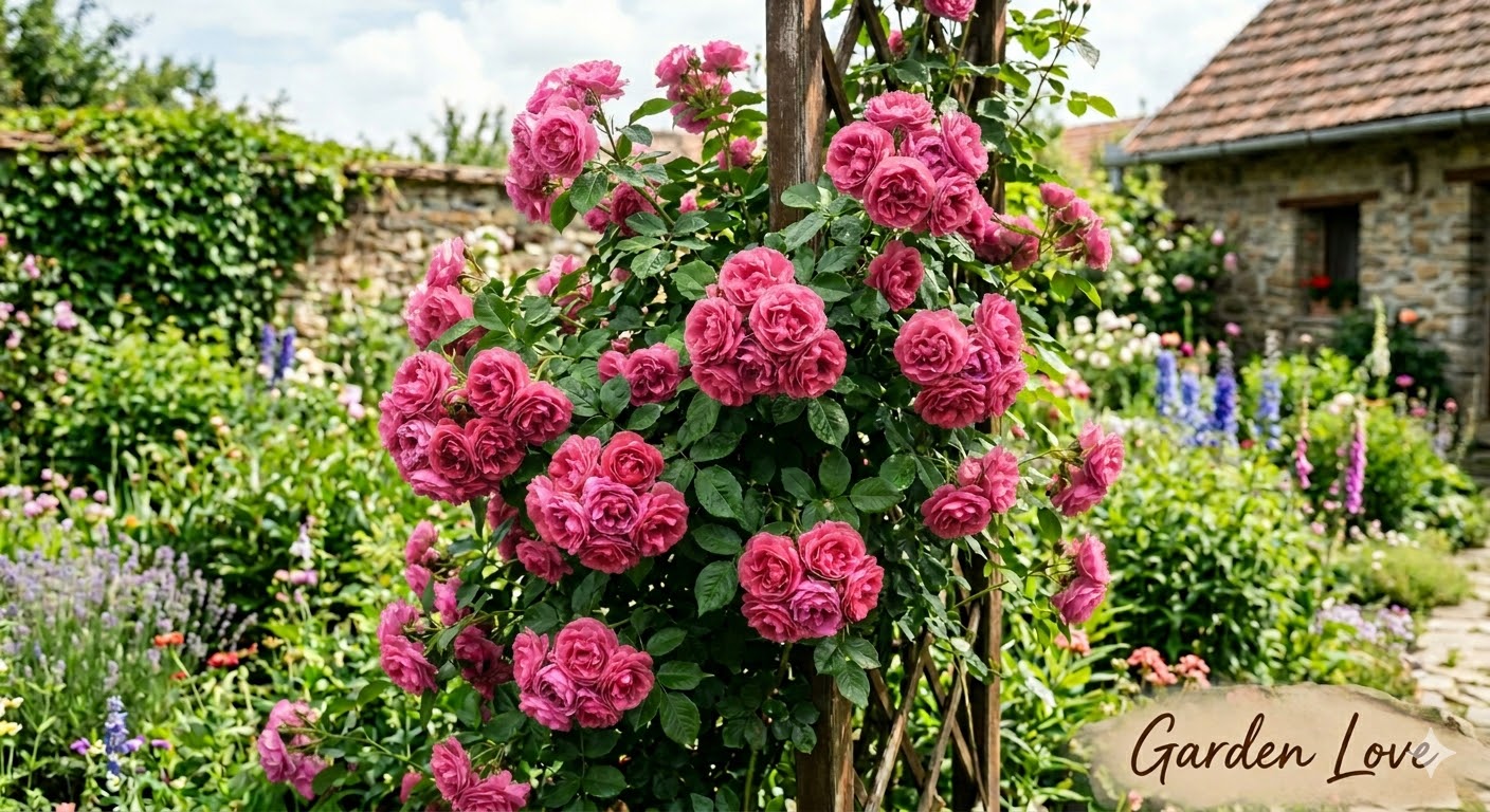 semiurcator roz in gradina