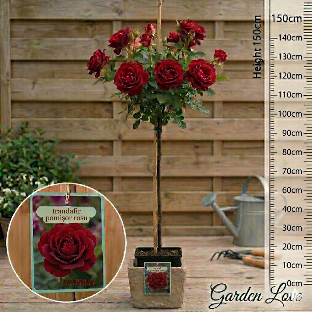 trandafir pom rosu