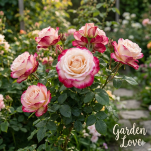 Trandafir printesa de monaco, printesa farah, frumos inflorit in gradina Garden Love